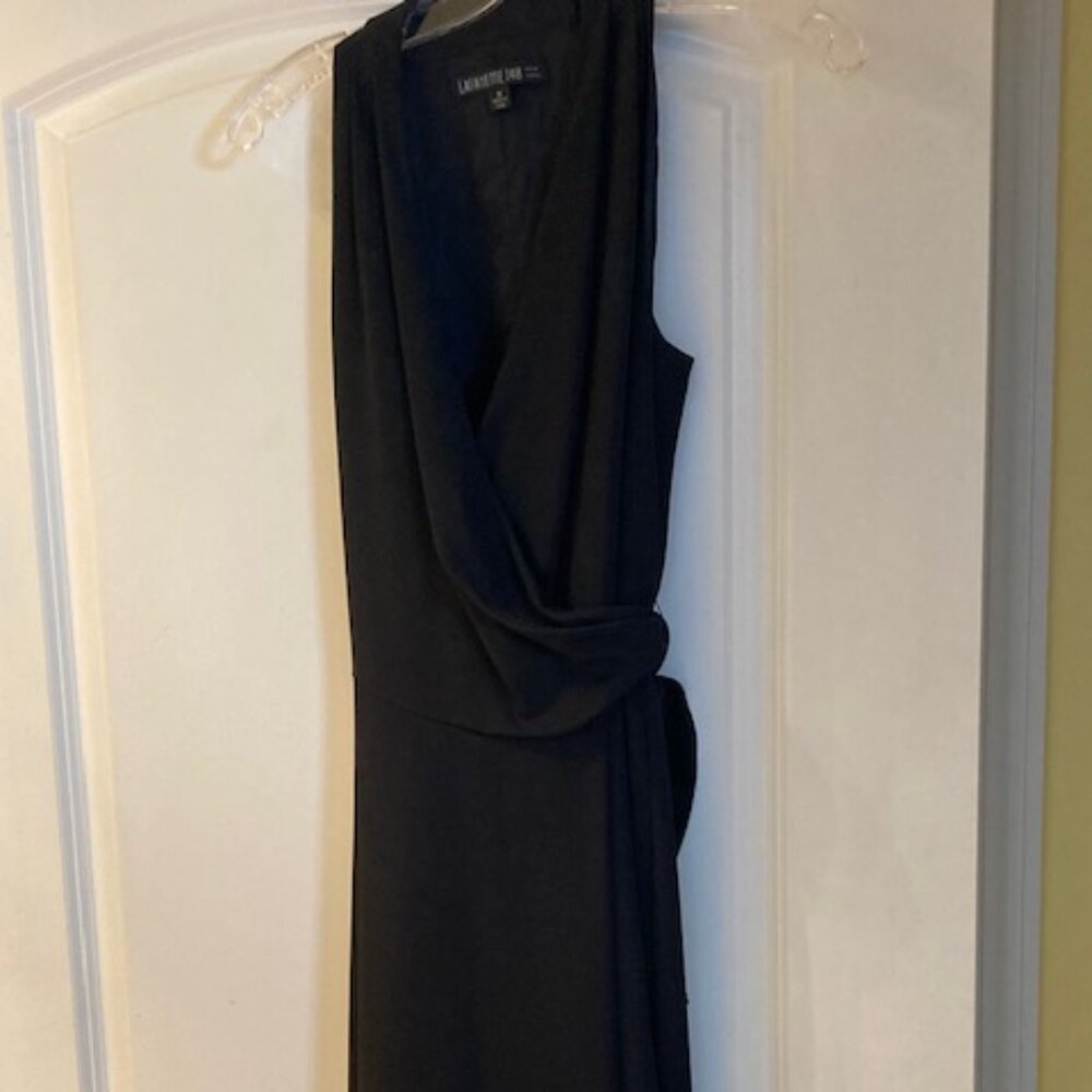 Lafayette148 New York black wrap dress, size 8